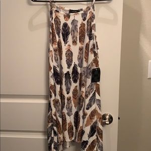Feather Print Dress
